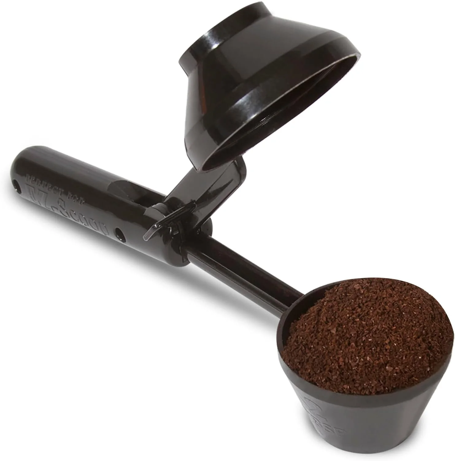 Unique Pod EZ-Scoop Coffee Scooper Funnel for Reusable K Cup Refillable Coffee Pods 2 Tablespoon Capacity Black