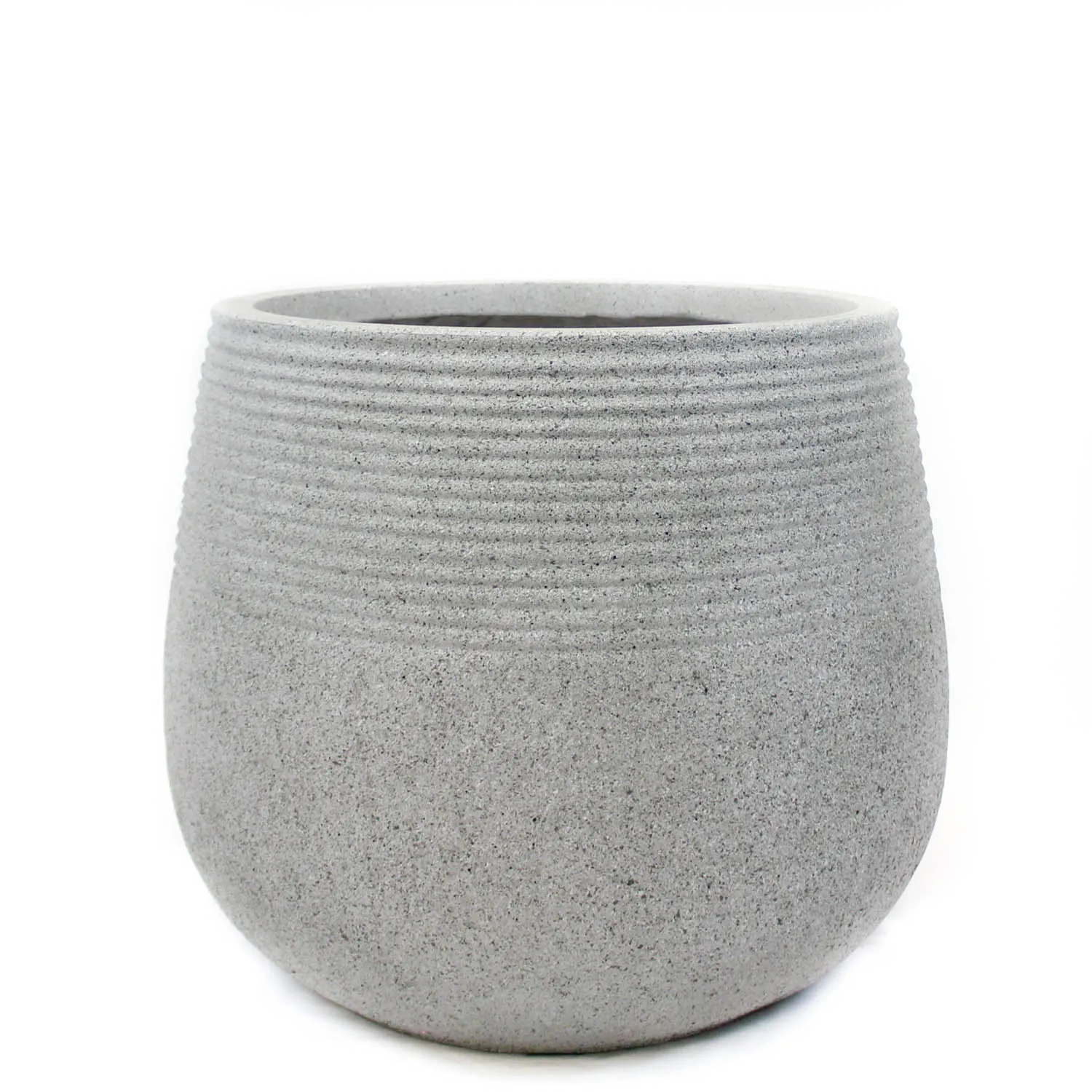 Comfortable Ash Fiberclay Planter Grey 18.5in Elegant