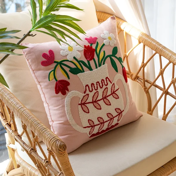 Specialty Embroidered Pillow Case Solid
