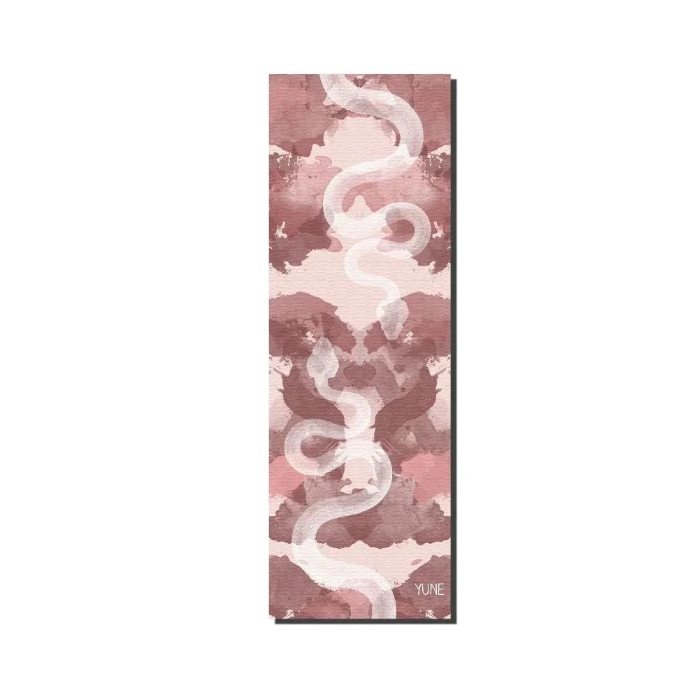 Outstanding Yoga Mat 6mm Thick Pink Snake Non-Slip Eco Friendly Yune Yoga Alder Eco-Friendly