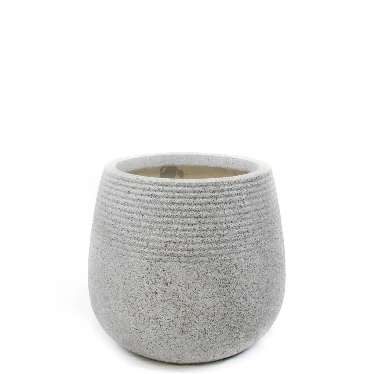 Premium Ash Fiberclay Planter Grey 14in First-Class