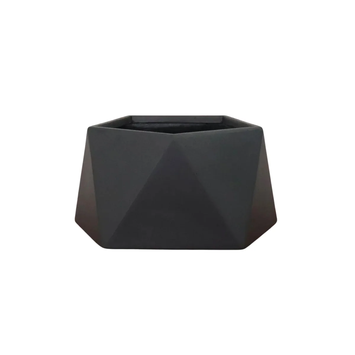Original Ion Short Fiberclay Planter Black - Large Expertly Made