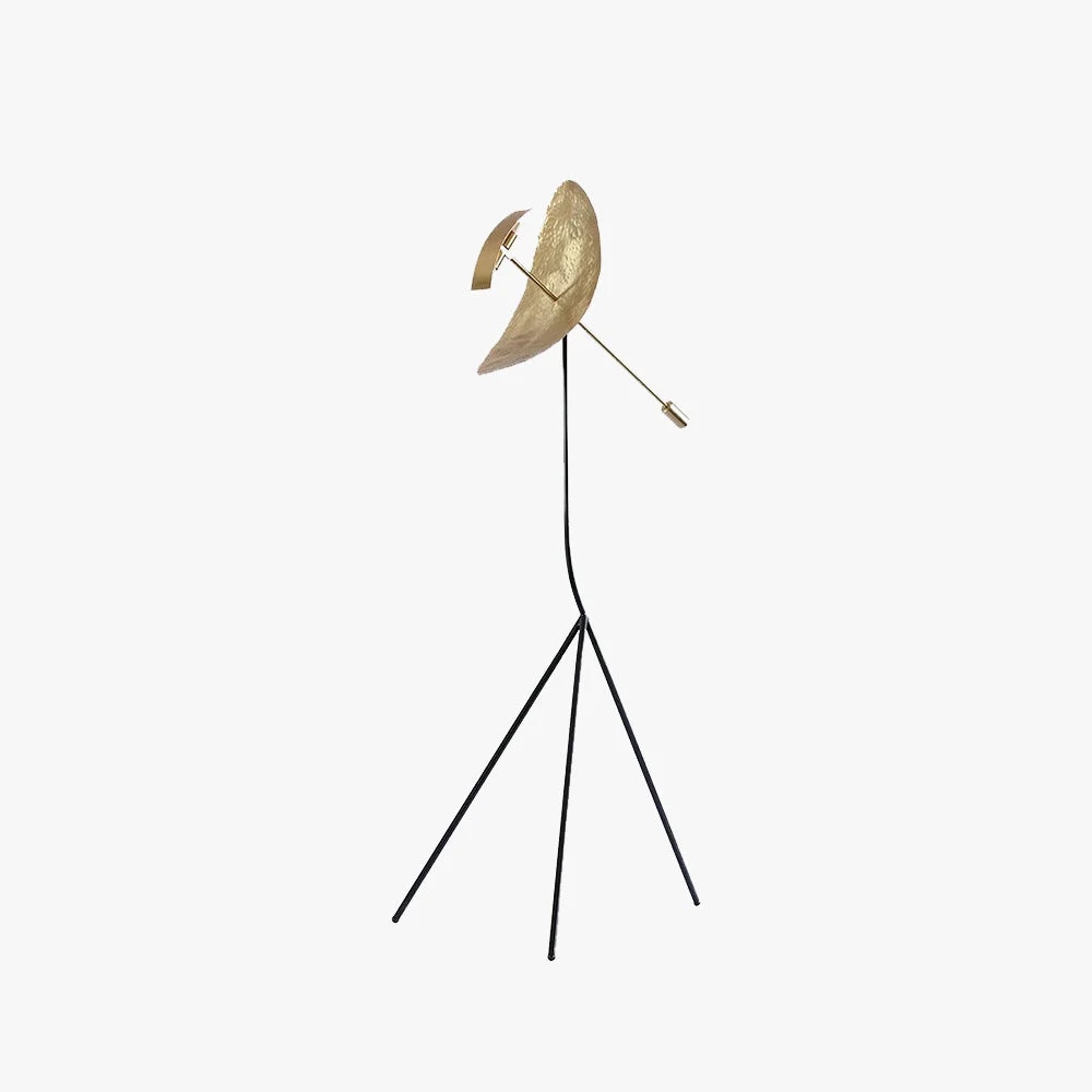 High-Performance Salgado Floor Lamp Tripod Reflection Postmodern Metal Gold Living Room Optimized