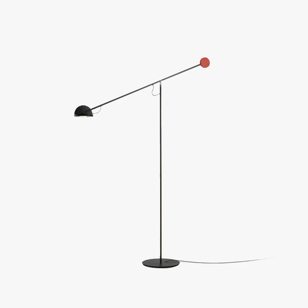 Relaxed Avi Industrial Minimalist Linear Metal Floor Lamp Black Effective
