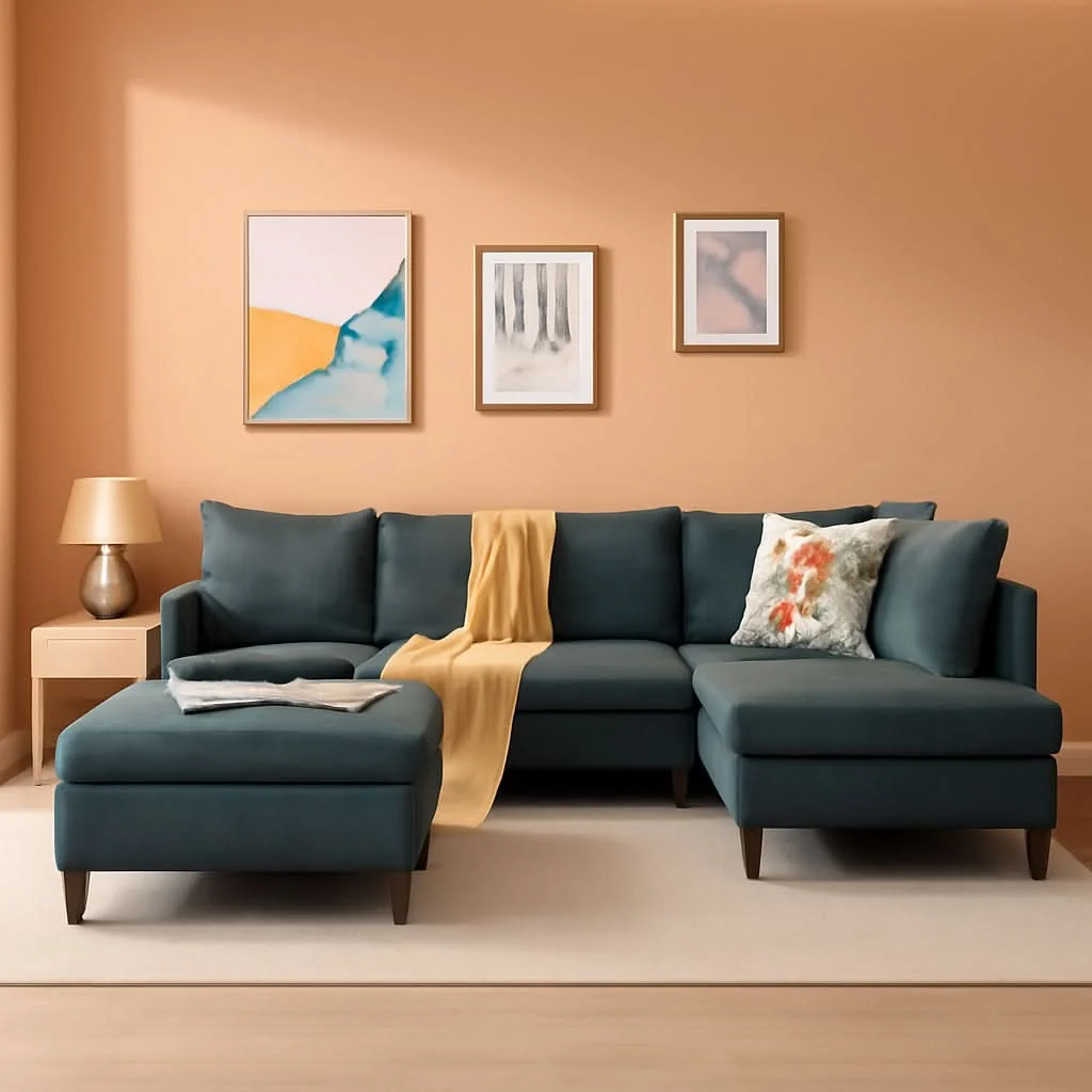 Specialty Sectional Sofa Grey Left Facing Chaise Living Room Enhanced