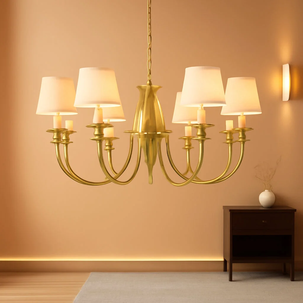 Stylish 34.6in Eight Light Chandelier Over Table Fixture Living Room High-Grade