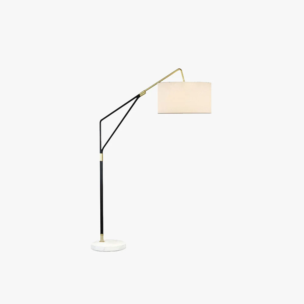 Proven Eryn Floor Lamp Round Basic Nordic Modern Fabric White Bedroom Authentic