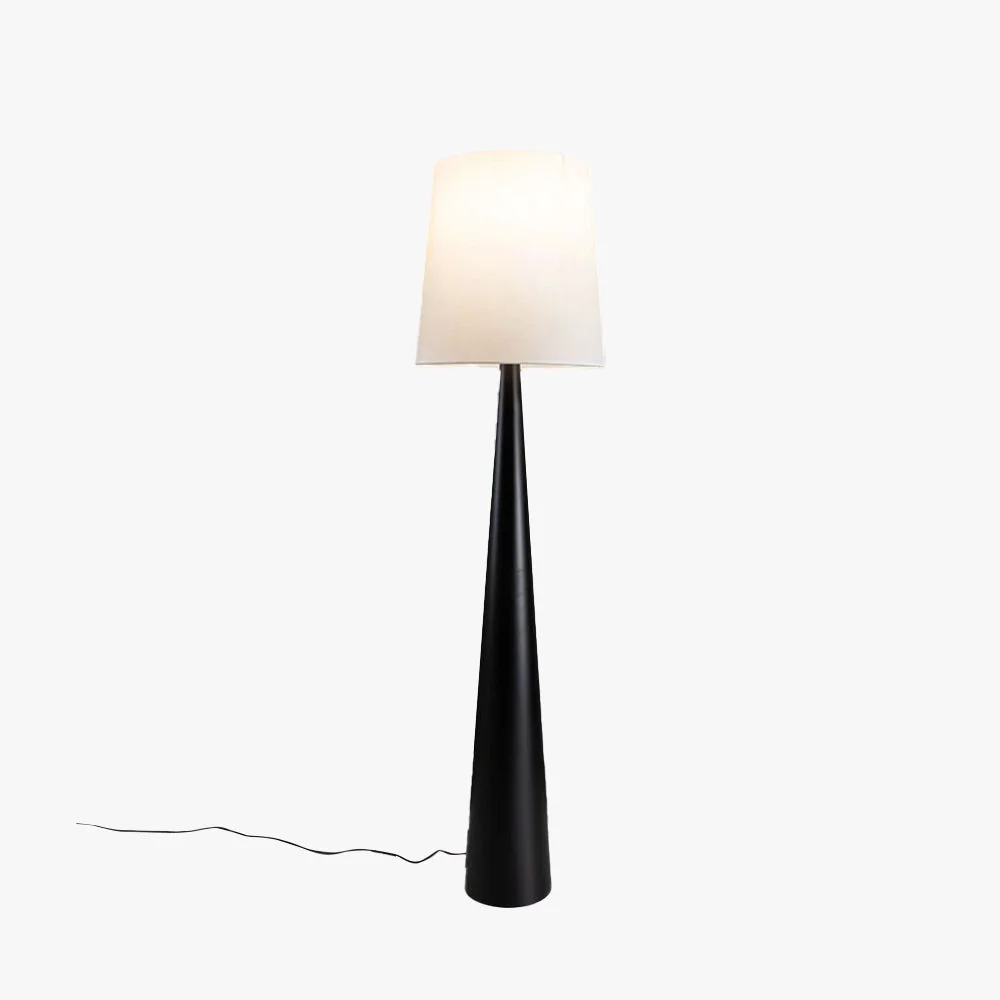 Premium Eryn Floor Lamp Cone Shaped Nordic Fabric Art White Living Room Elegant