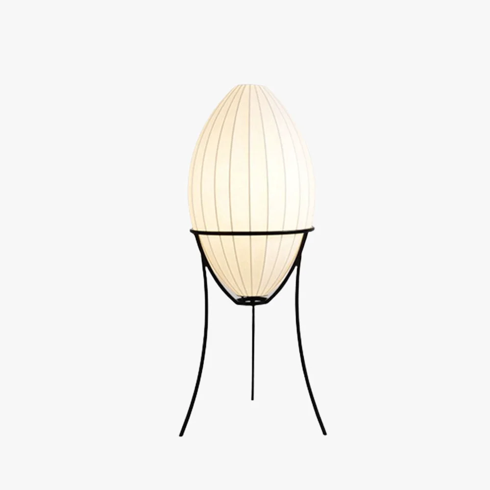 Smart Renée Modern Egg Shaped Fabric Metal Floor Lamp High-Quality