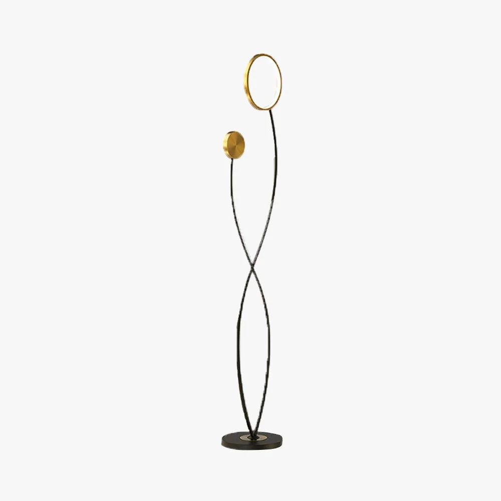 Fine Modern Wave Double Head Metal Acrylic Floor Lamp Optimized