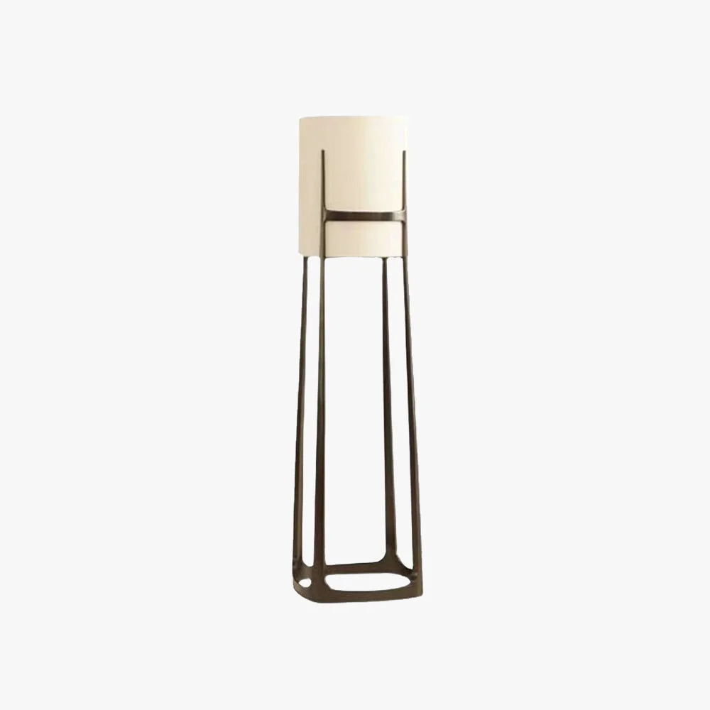 Soft Eryn Modern Cylinder Metal Fabric Floor Lamp Refined
