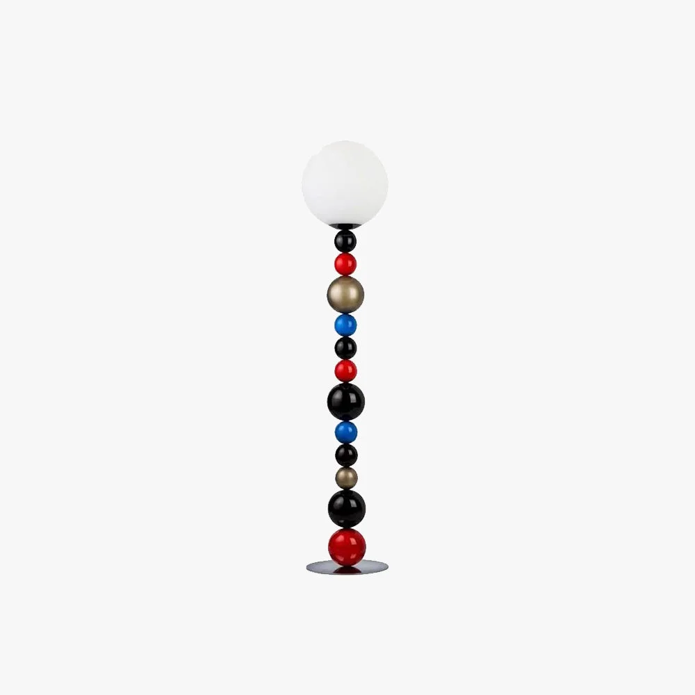 Comfortable Morandi Modern Ball Metal Colorful Floor Lamp Red Green Secure