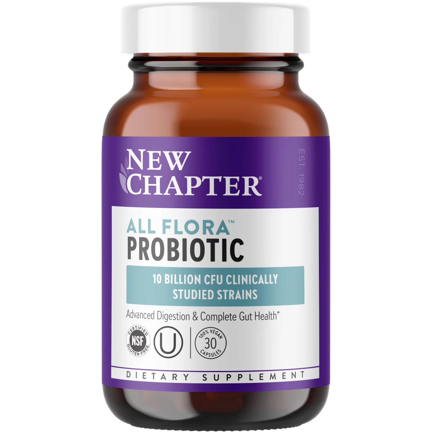 Proven New Chapter All-Flora™ Probiotic for Advanced Digestion Complete Gut Health Official