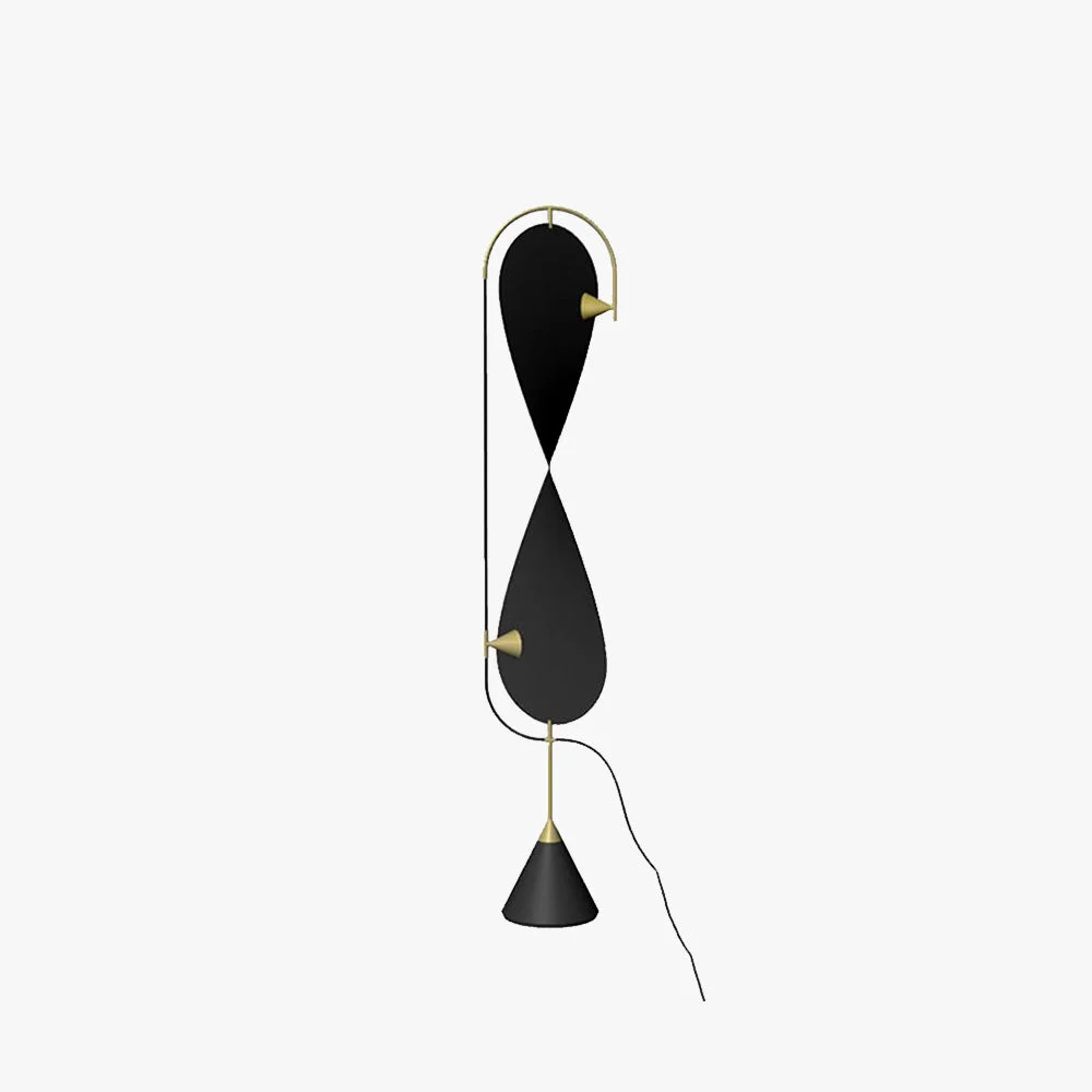 Classic Salgado Modern Minimalist Geometric Metal Floor Lamp Black Reliable