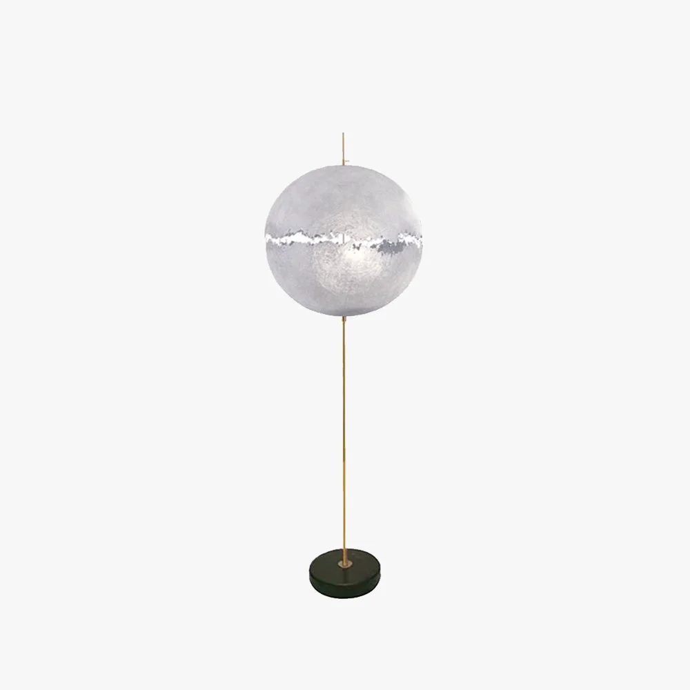 Easy-to-Use Elif Modern Moon Globe Metal Resinn Floor Lamp Gold Silver Relaxed
