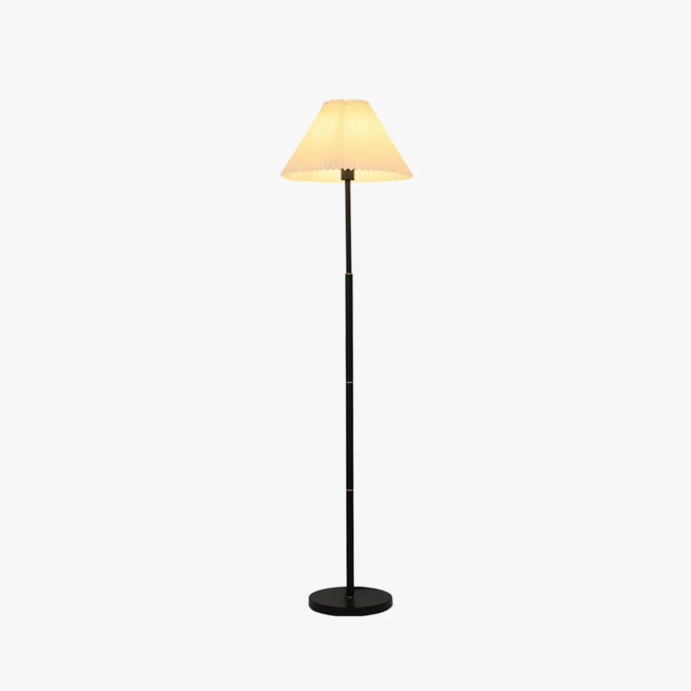 Trendy Ozawa Modern Pleated Metal Fabric Floor Lamp White Green Apricot Original Design
