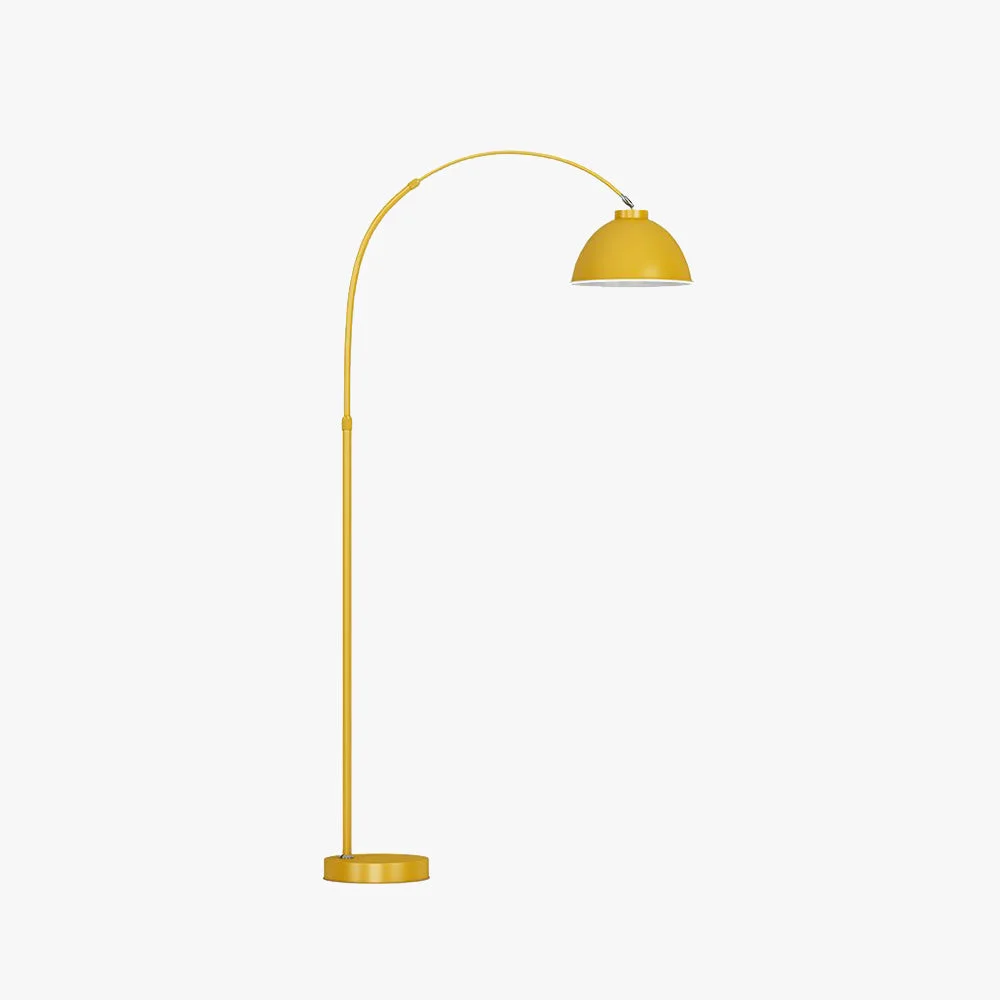 Fine Morandi Modern Arc Metal Floor Lamp Black Red Yellow Casual