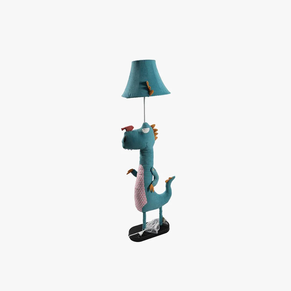 Solid Minori Modern Dinosaur Metal Fabric Floor Lamp Sophisticated