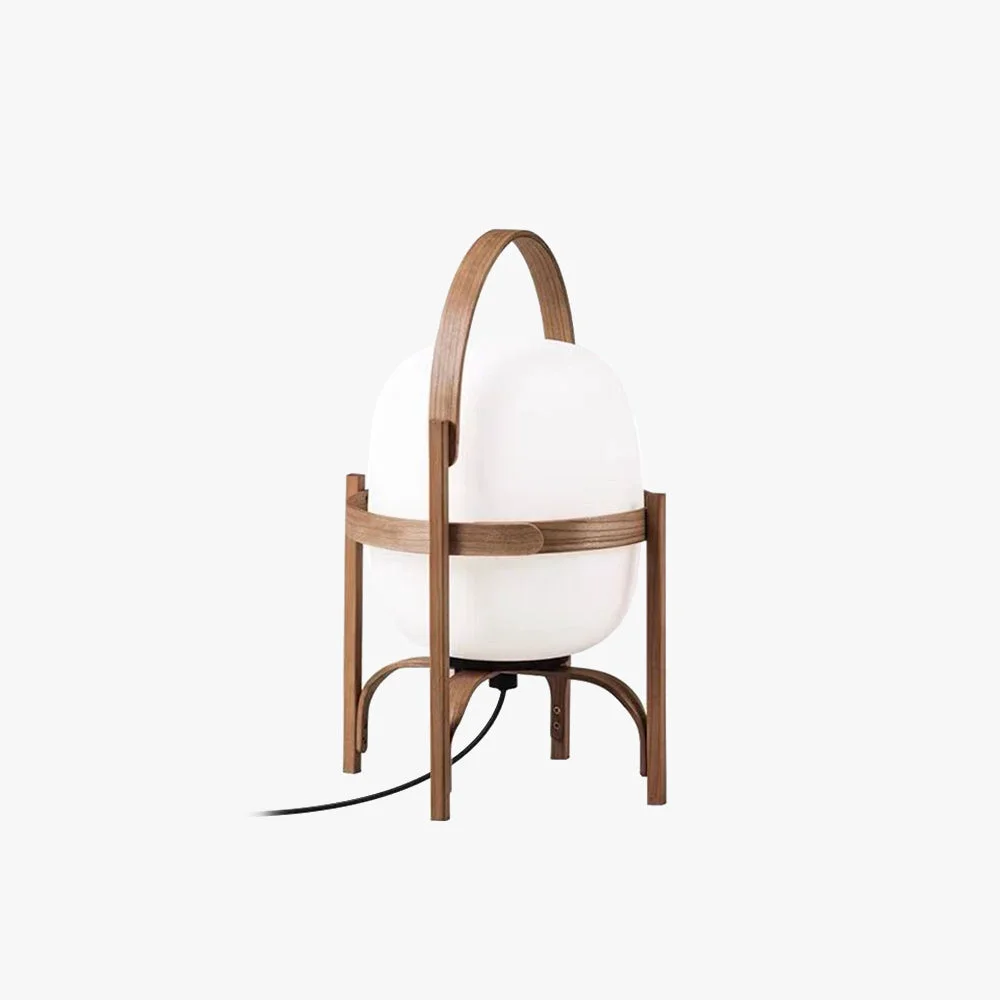 Responsible Ozawa Modern Lantern Wood Glass Floor Lamp Smart