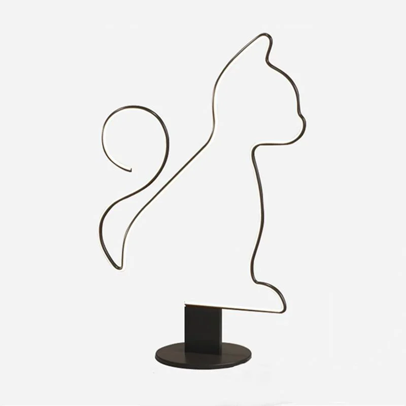 Original Edge Modern Cat Dog Linear Metal Acrylic Floor Lamp Secure