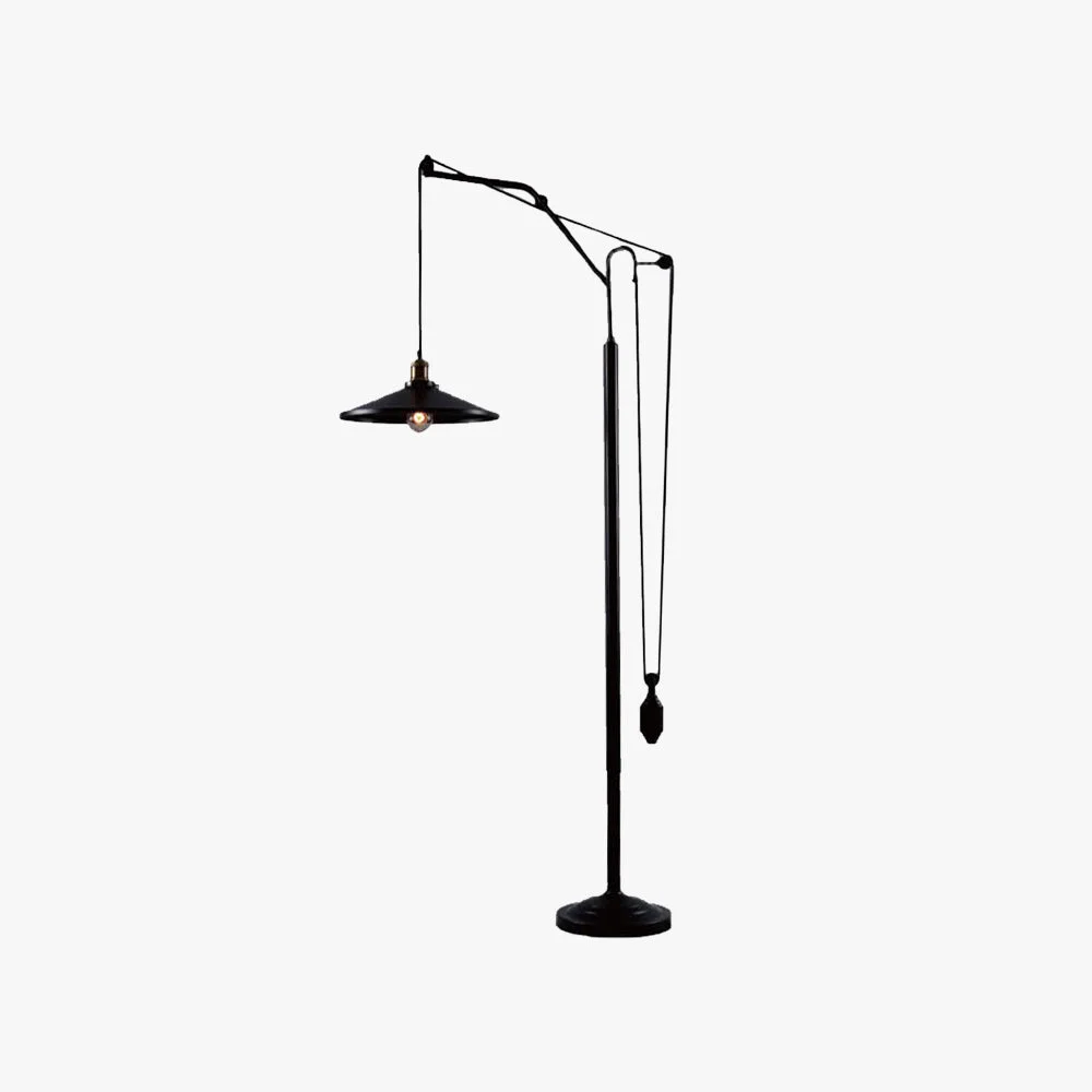 Carefully Designed Alessio Modern Flared Shade Metal Floor Lamp Black Selected