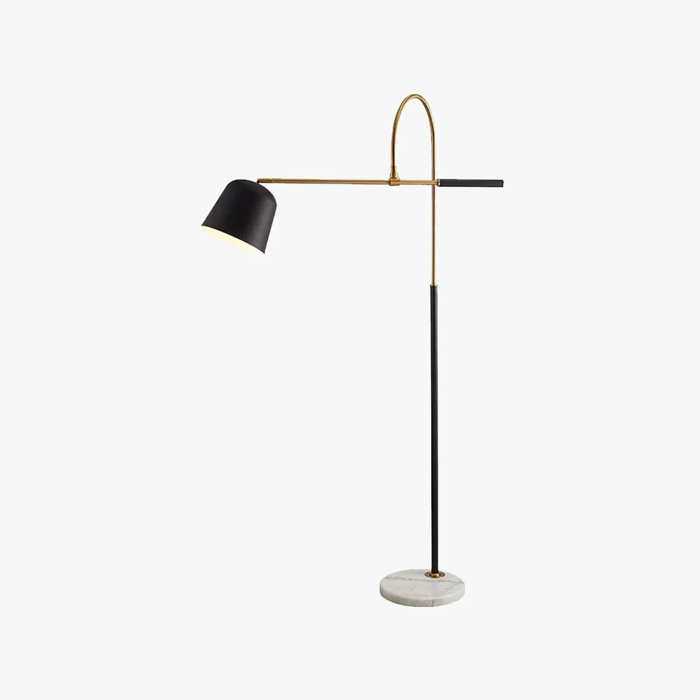 Verified Salgado Modern Arc Bowl Metal Floor Lamp Black White Trendy