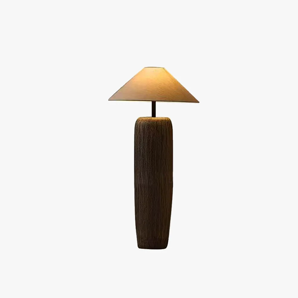 Fine Salgado Retro Cone Ceramic Fabric Floor Lamp Excellent