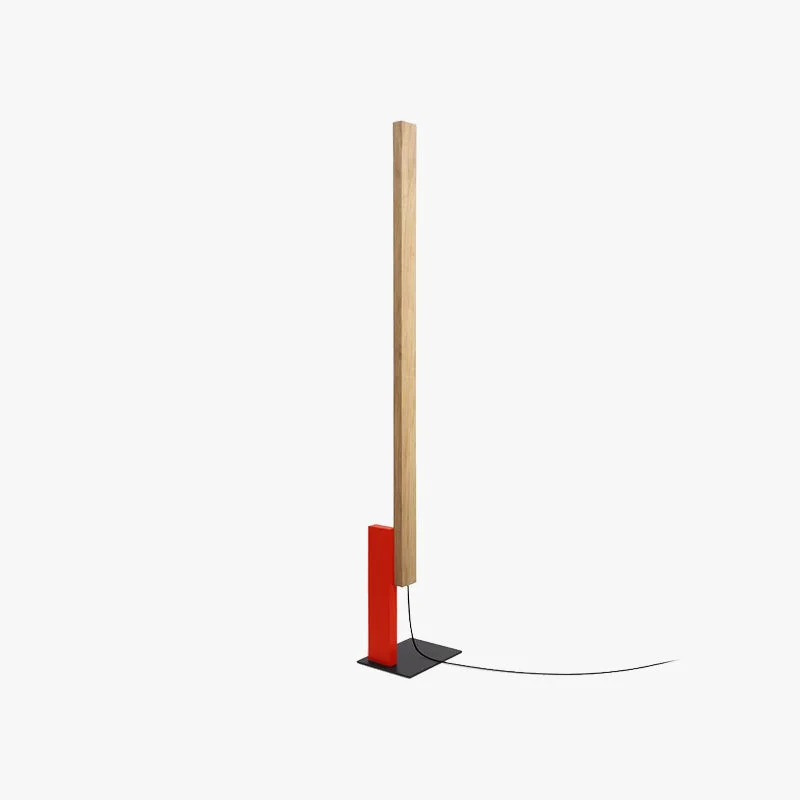 Durable Edge Minimalist Linear Wood Metal Floor Lamp 4 Color Artisan