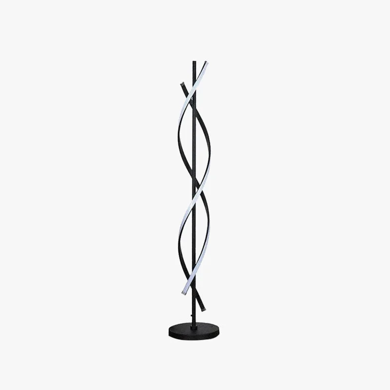 Environmentally Friendly Postmodern Linear Acrylic Floor Lamp Black White Lightweight