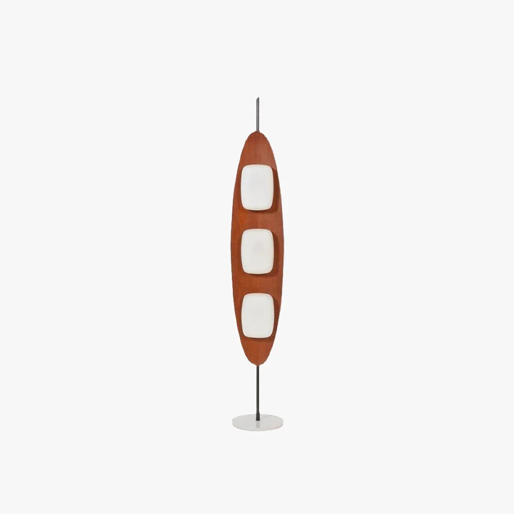 Outstanding Salgado Leaf Shape Floor Lamp Metal Aryclic Brown Elegant