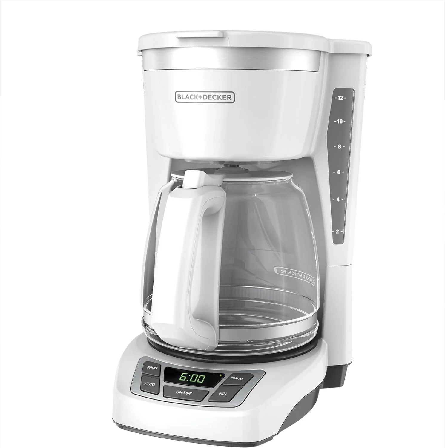 Enhanced BLACK DECKER CM1160W-1 CM1160W 12-Cup Programmable Coffeemaker White Stainless Steel Recyclable