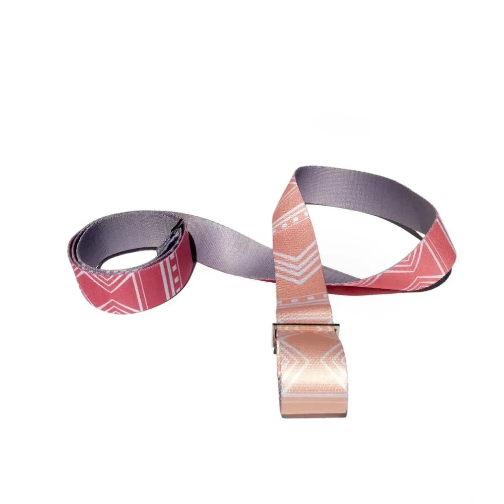 Reusable Cassady Yoga Strap – Pink Stretching Strap w Metal Buckles Yune Yoga Expertly Made