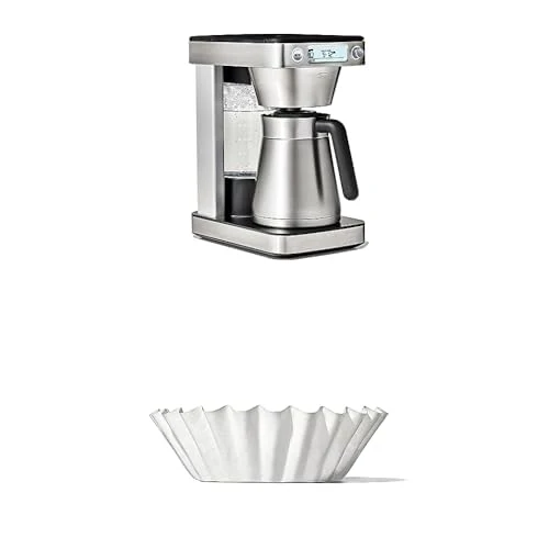 Safe Bundle of OXO Brew 12-Cup Coffee Maker With Podless Single-Serve Function Silver OXO Brew Commercial Basket Style Large Coffee Filters Eco-Friendly