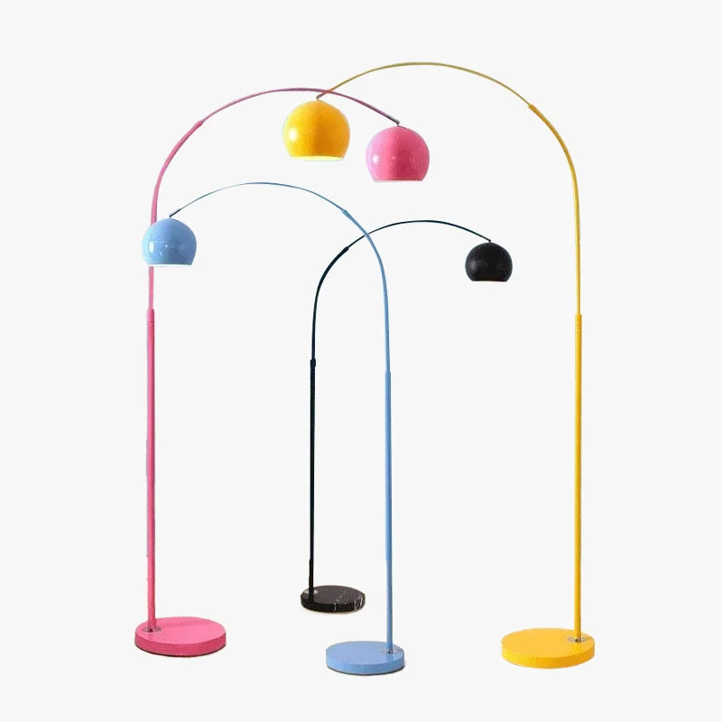 Top-Quality Macaron Modern Fishing 1 Light Arc Floor Lamp Metal High-Quality
