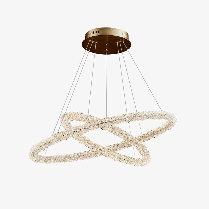 Smooth Kristy Art Deco Chandelier Metal Crystal 1 2 3 Ring Safe