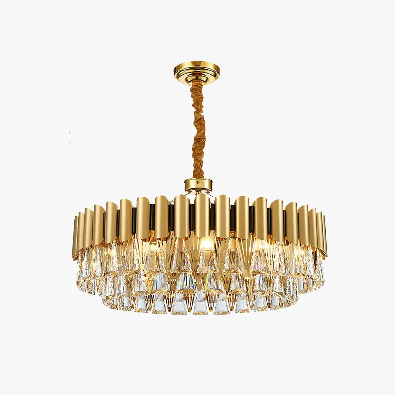 Pure Marilyn Postmodern Nordic Round Gold Crystal Chandelier Premium Material