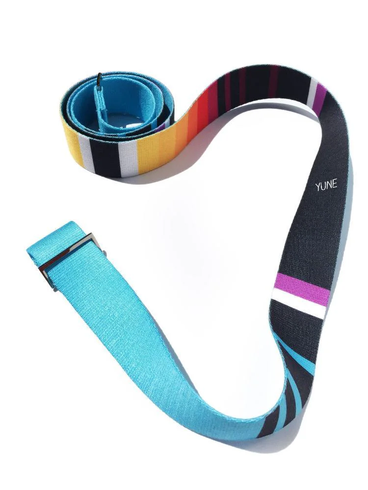 Innovative Horatio Yoga Strap – Blue Stretching Strap w Metal Buckles Yune Yoga Quality