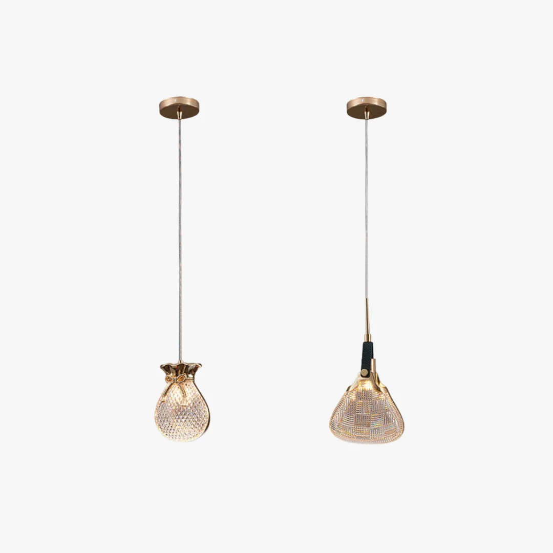 Efficient Hailie Postmodern Elegant Gold Black Bedroom Pendant Light Minimalist