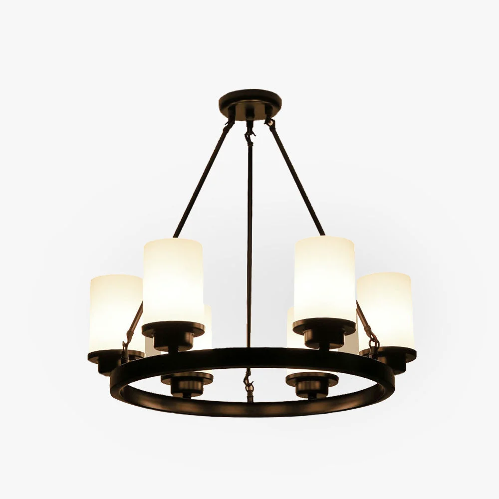 Effective Alessio Retro Black Metal Glass Chandelier for Living Room Consistent