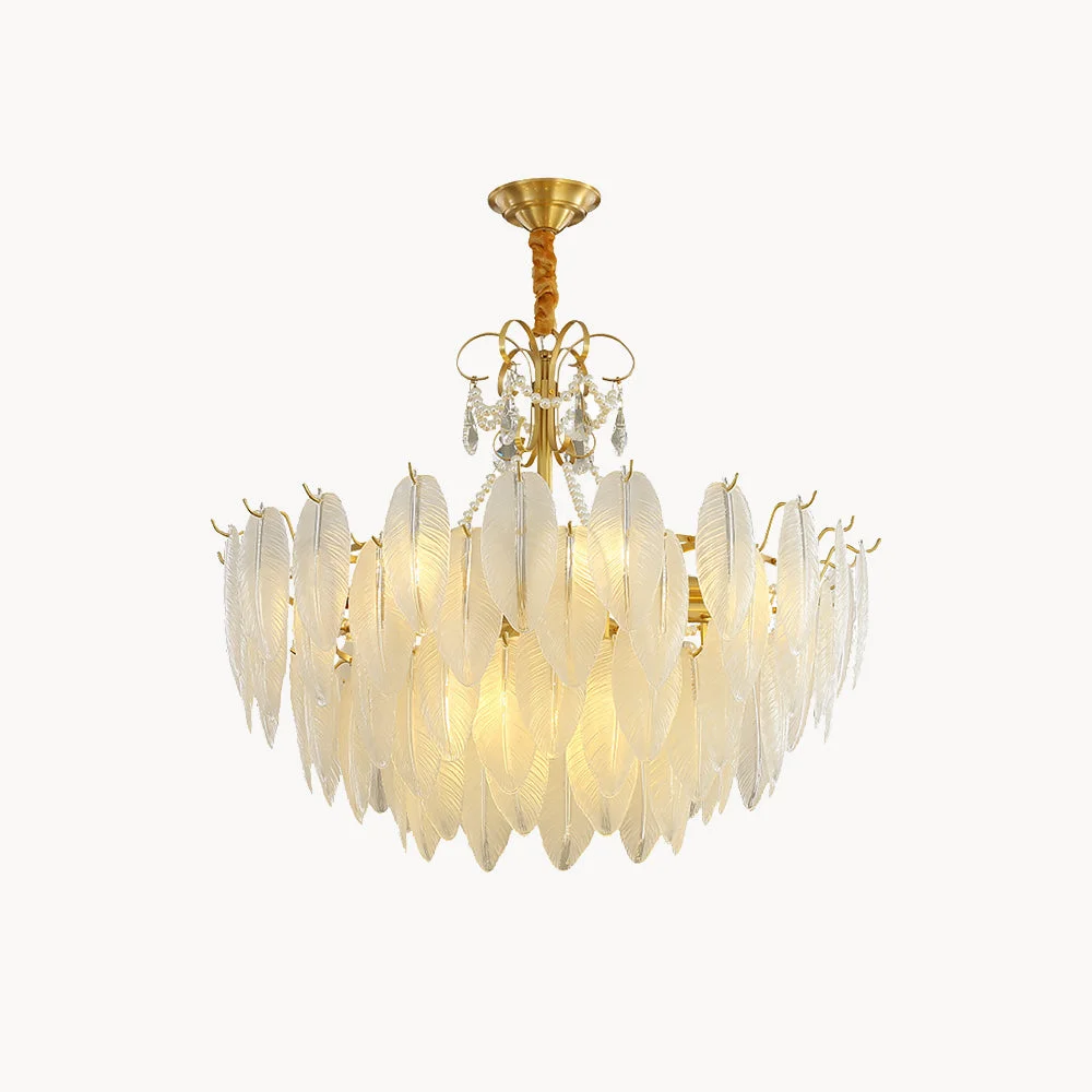 Eco-Friendly Kirsten Elegant Pearl Glass Metal Chandelier White Excellent