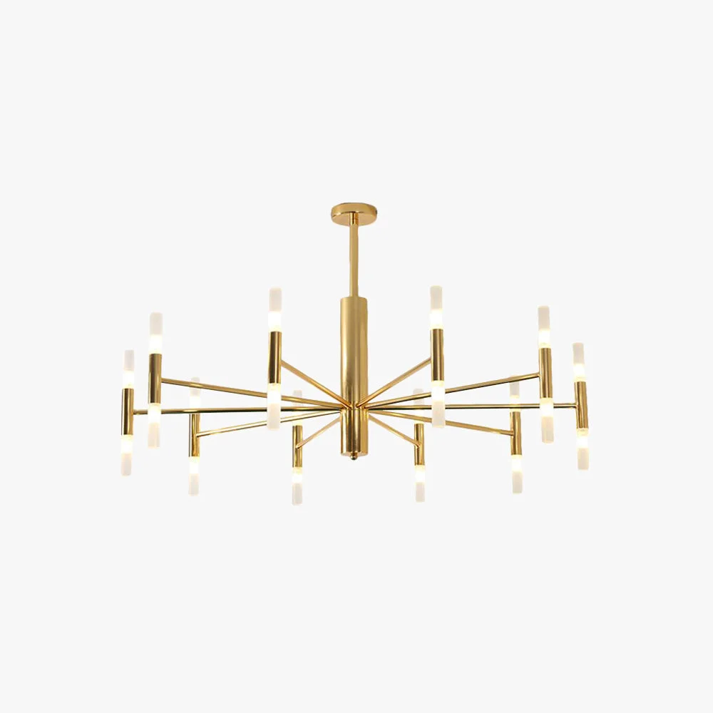Reusable Marilyn Modern Cylindrical Metal Chandelier Gold Exclusive