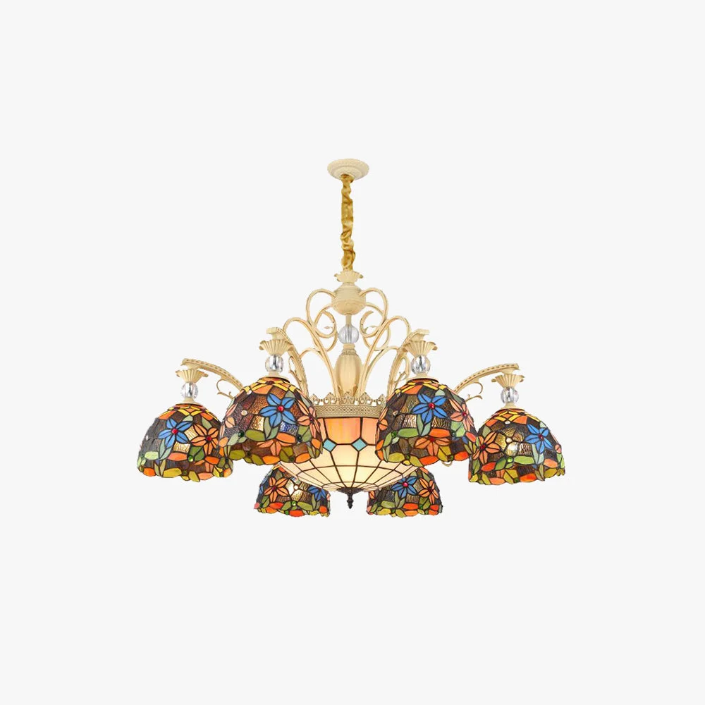 Specialty Alessio Vintage Flower Metal Chandelier Multicolor Dining Room High-Grade
