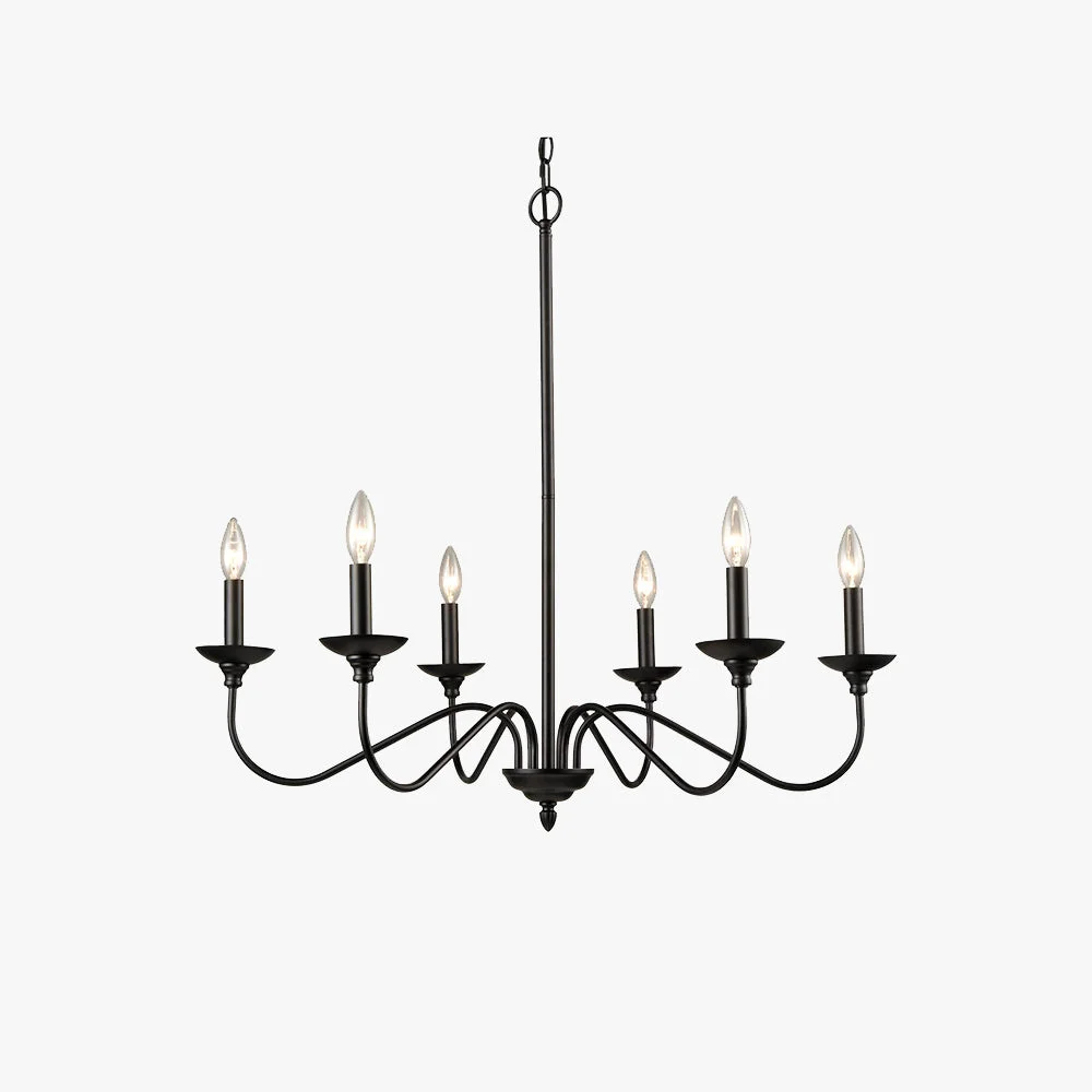 Outstanding Silva Modern LED Chandelier Black Metal Bedroom Living Room Clean