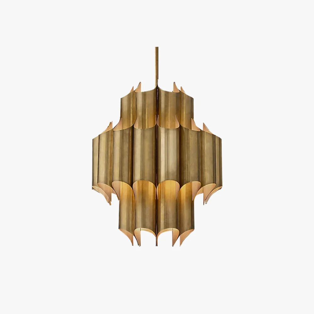 Secure Evette Simple Retro Creative Chandelier Brass Metal Bedroom Crafted
