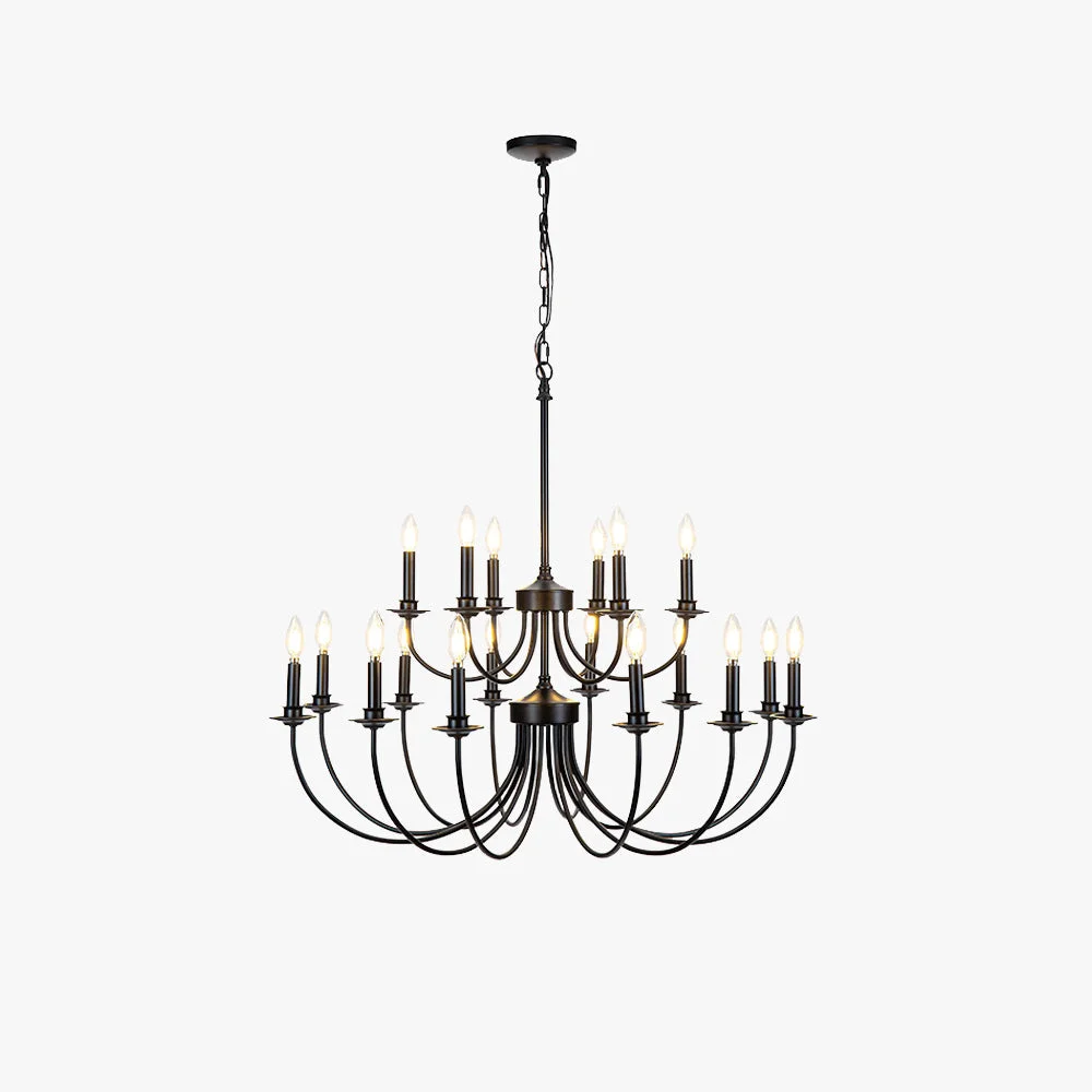 Premium Material Silva LED Chandelier Black Metal Bedroom Living Room Ding Room High-Quality