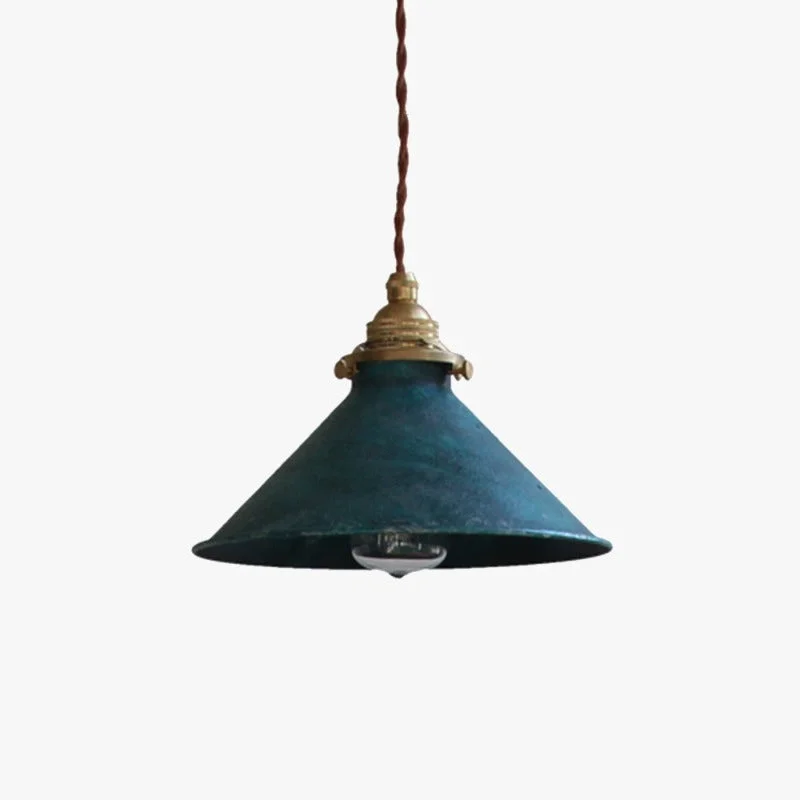 Solid Alessio Vintage LED Rustic Pendant Light Metal Blue Kitchen Balcony Environmentally Friendly