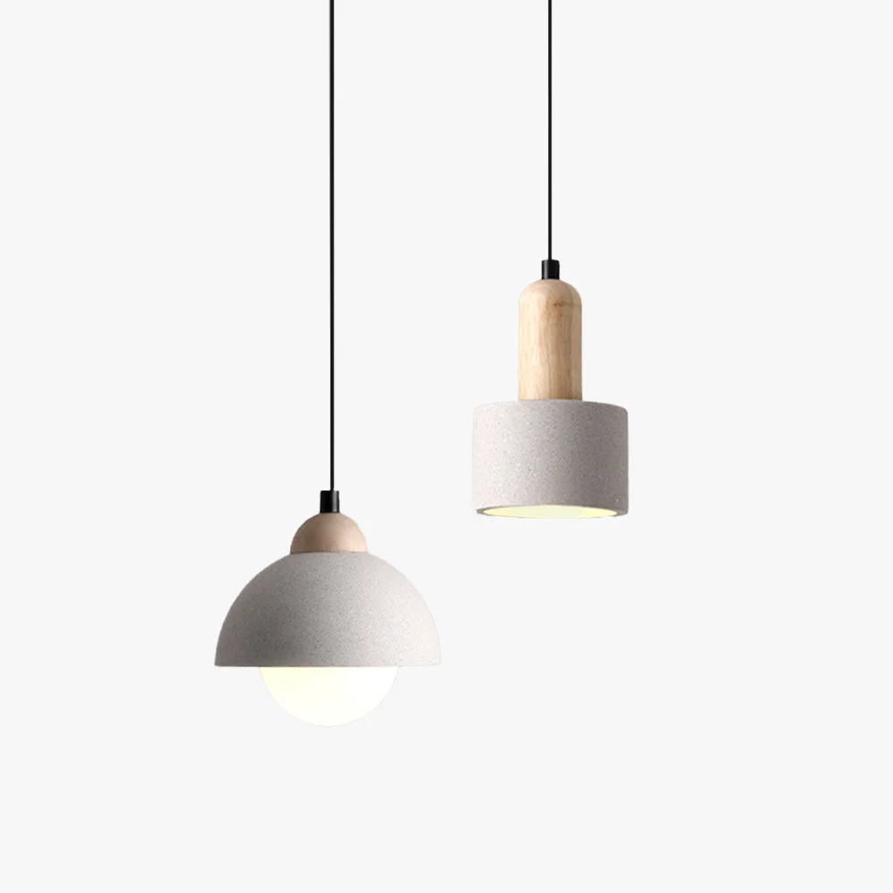 Enhanced Ozawa Minimalism LED Modern Pendant Light Cement White Bedroom Bedside Kitchen Island Living Room Smart