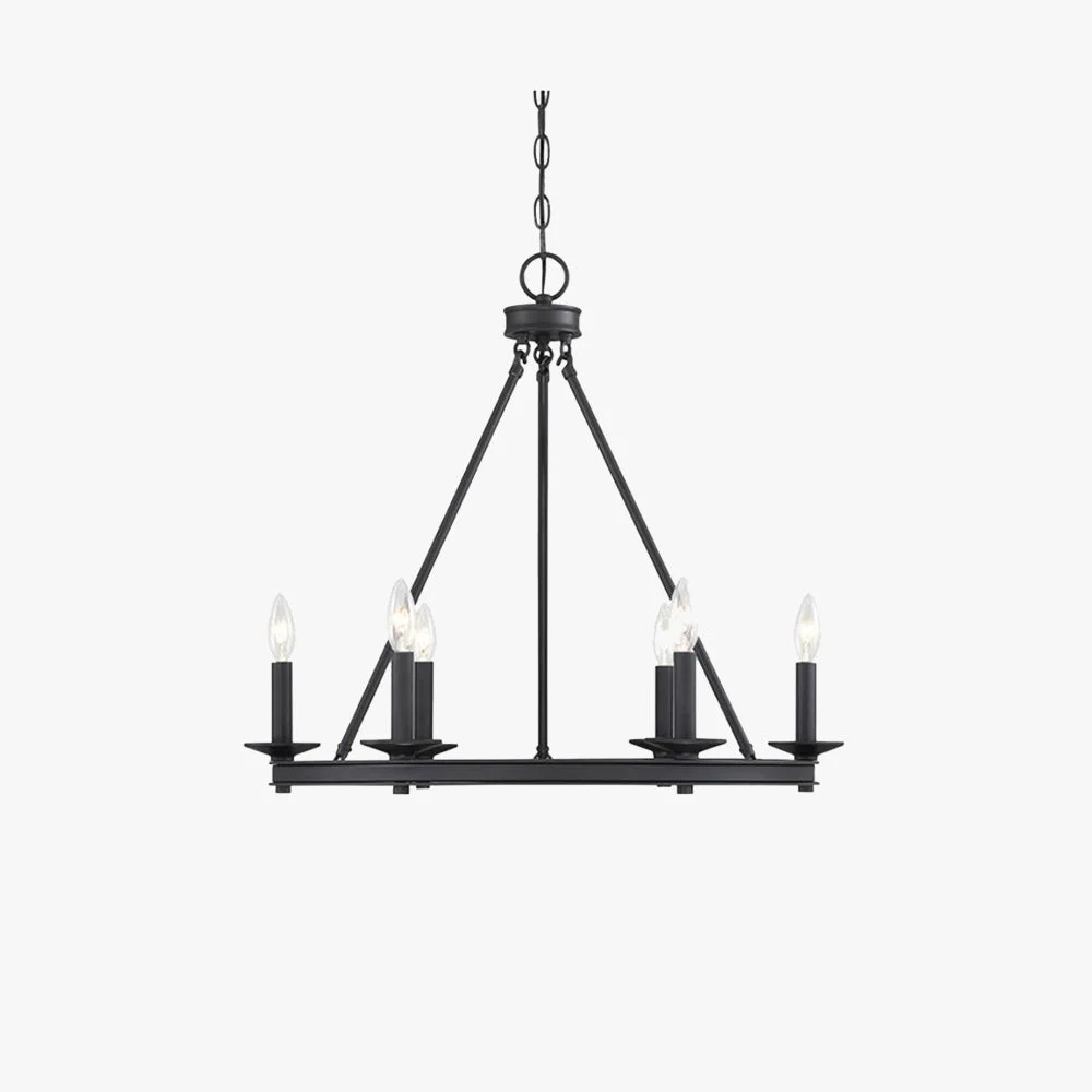 Proven Silva Modern Candles Chandelier Black Metal Living Room Bedroom Advanced