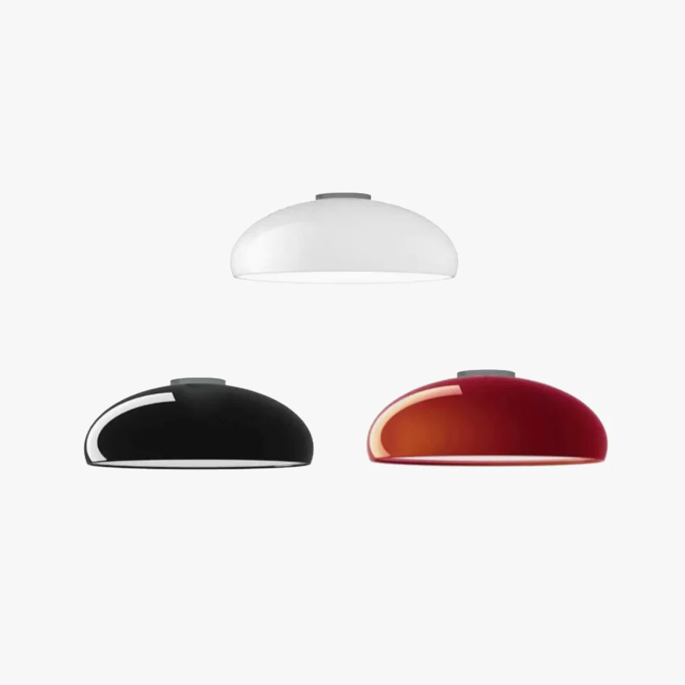 Clean Morandi Vintage LED Ceiling Light White Black Red Orange Metal Bedroom Living Room Prestigious