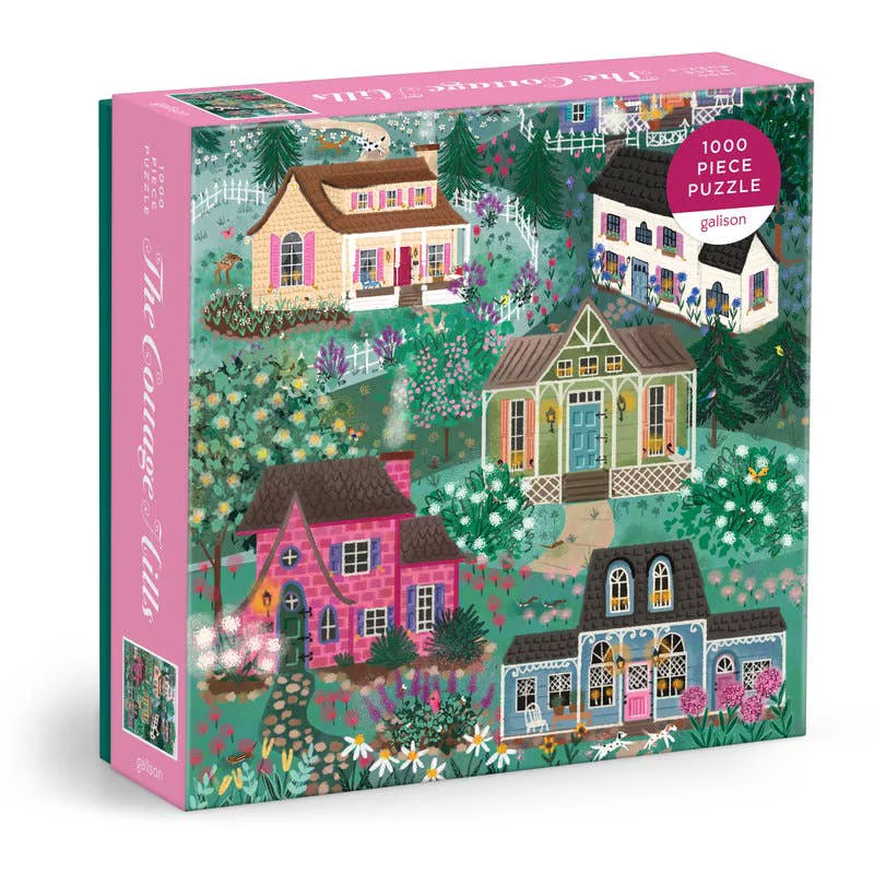 Outstanding Joy Laforme The Cottage Hills 1000 Piece Puzzle in a Square Box Original Design